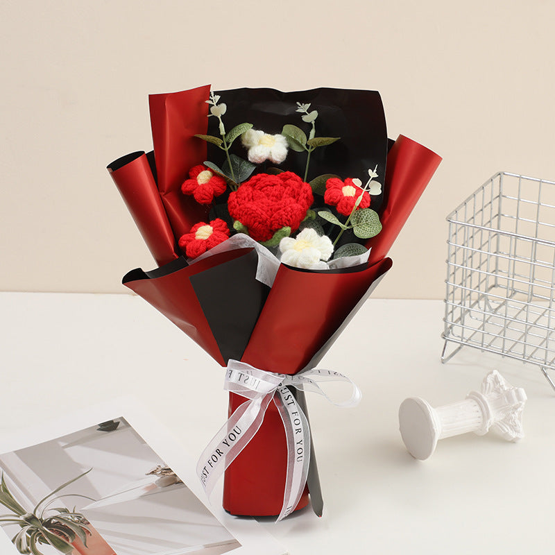 🎉 Handmade Delicate Crochet Flower Bouquet – Lifelike Design, Durable & Perfect Home Decor/Gift 💞✨