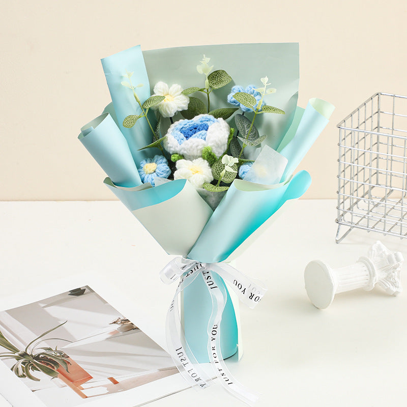 🎉 Handmade Delicate Crochet Flower Bouquet – Lifelike Design, Durable & Perfect Home Decor/Gift 💞✨