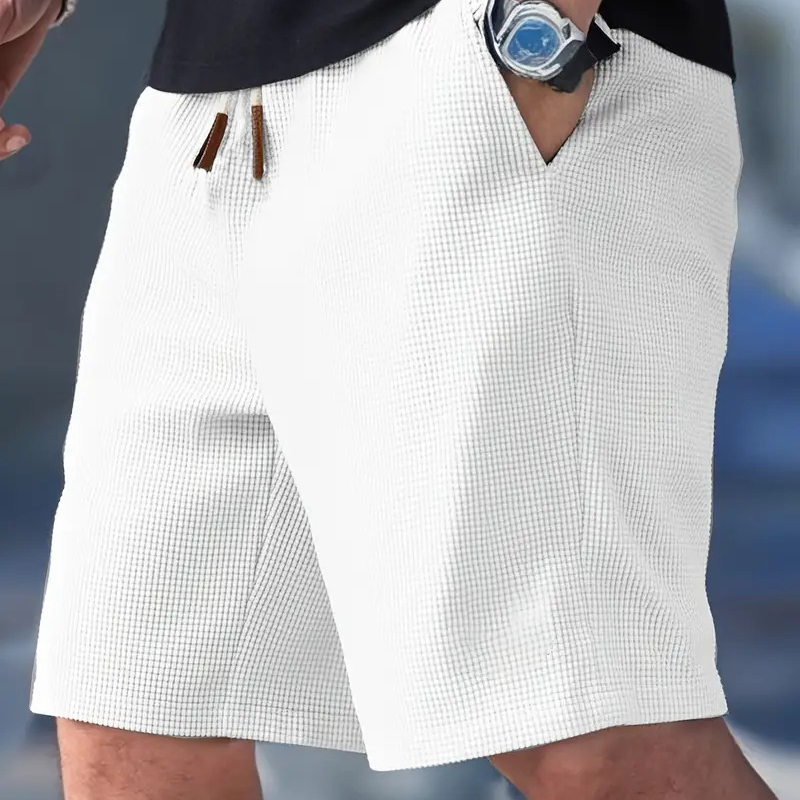🩳💪 Lässige Herren-Shorts aus Waffelstrick mit Kordelzug – 50% RABATT! Bequem, atmungsaktiv, perfekt für warme Tage. 🔥☀️