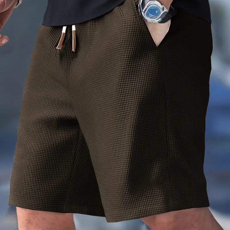 🩳💪 Lässige Herren-Shorts aus Waffelstrick mit Kordelzug – 50% RABATT! Bequem, atmungsaktiv, perfekt für warme Tage. 🔥☀️