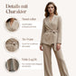 ✨🔥Eleganter Damen Hosenanzug: Blazer mit Bindegürtel und Hose mit weitem Bein💞