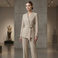 ✨🔥Eleganter Damen Hosenanzug: Blazer mit Bindegürtel und Hose mit weitem Bein💞