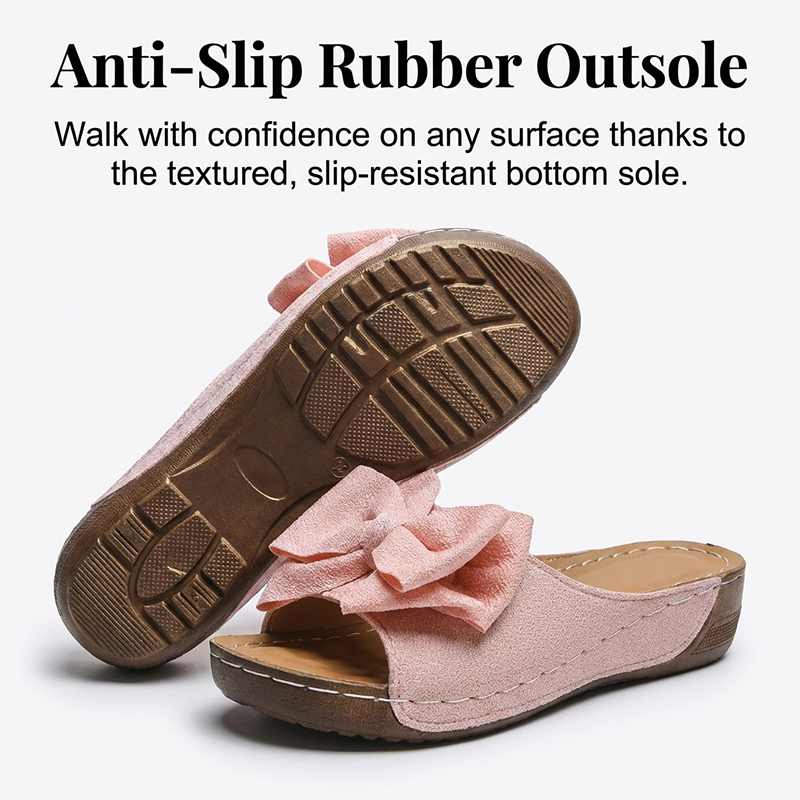 👡 50% RABATT! 🎀 Damen-Bowknot Zehenfreie Keilabsatz-Sandalen – Stilvoll, Bequem & Perfekt für Sommer & Feste 🌸