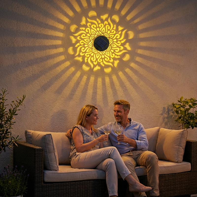 ☀️ Solar-Mandalaleuchte für Garten & Terrasse – 2-in-1 Bodenlampe & Wandleuchte – Ornamentale Lichtdeko mit Vintage-Effekt – Rostfrei & Langlebig