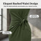 Lockere Rundhals-Rüschen-Bodycon-Mini-Kleid