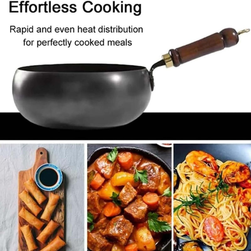 🍳 60% RABATT! 🔥 Alteisen Wok – Gusseisen mit Deckel für Braten & Kochen ✨