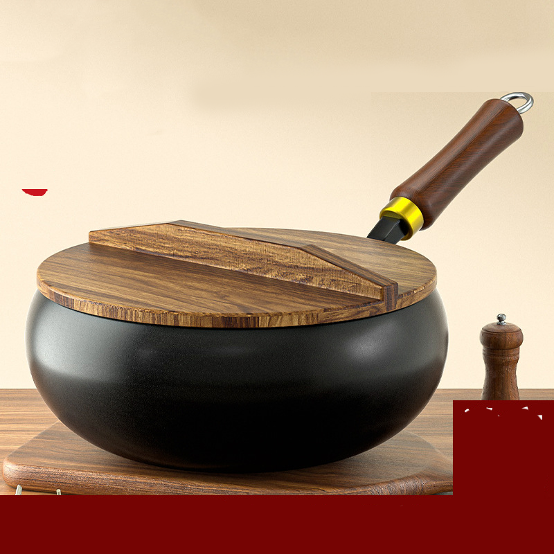 🍳 60% RABATT! 🔥 Alteisen Wok – Gusseisen mit Deckel für Braten & Kochen ✨