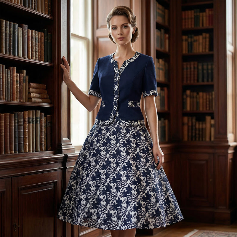 ✨🔥Elegantes A-Linien-Kleid mit Blumenmuster🌸