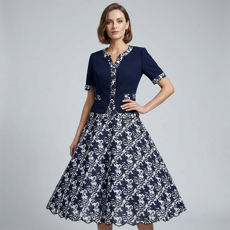 ✨🔥Elegantes A-Linien-Kleid mit Blumenmuster🌸