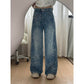 😍50 % Rabatt – 🔥Modell 2026👖Modische Damen-Jeans mit Blumenmuster und weitem Bein