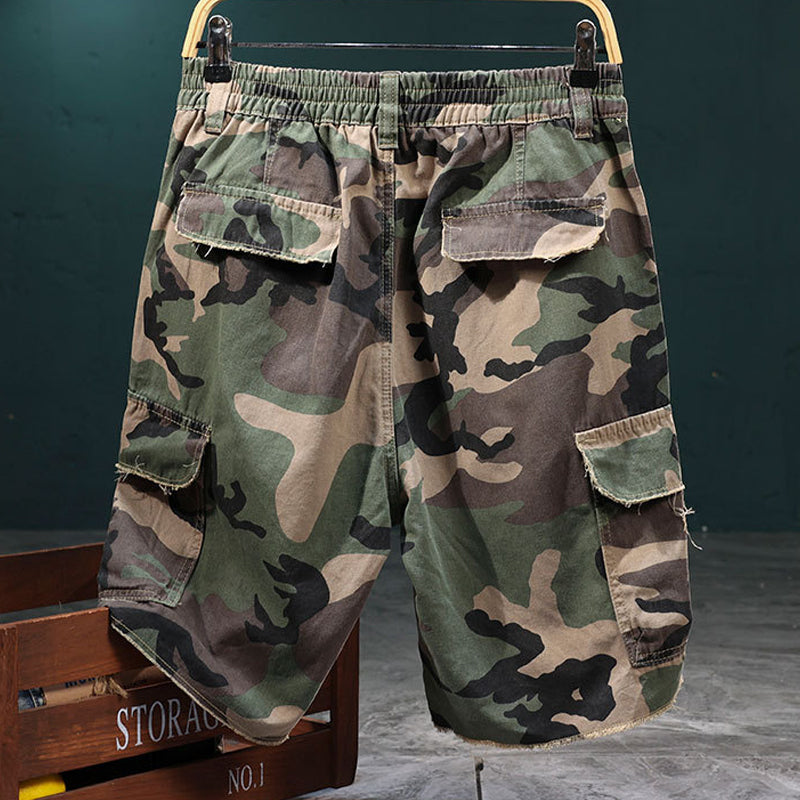 🔥Solange der Vorrat reicht 50% Rabatt!🎉Men's Studded Camo Cargo ShortsCargoshorts für Herren mit Nieten und Camouflage-Muster