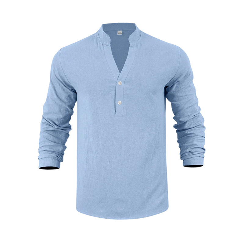⏳🔥 50% RABATT – zeitlich begrenzt!👔Lässiges Henley-T-Shirt für Herren