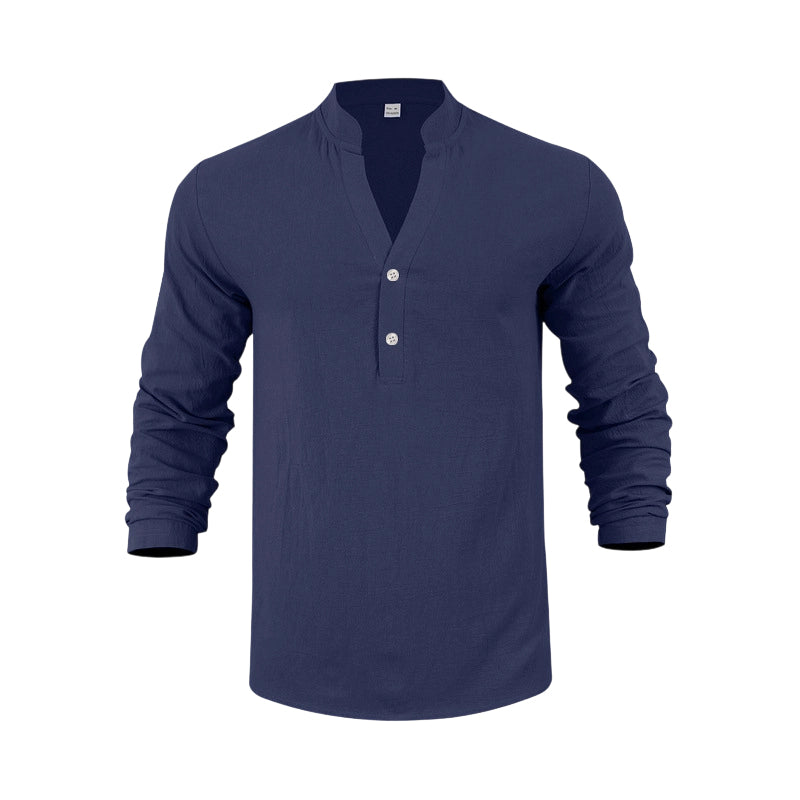⏳🔥 50% RABATT – zeitlich begrenzt!👔Lässiges Henley-T-Shirt für Herren