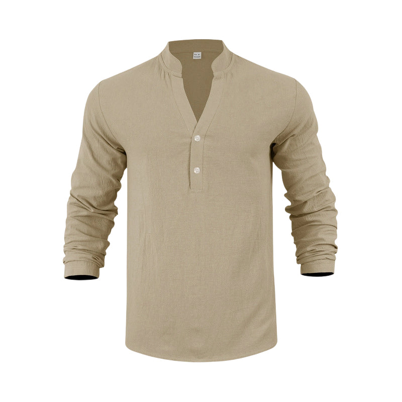 ⏳🔥 50% RABATT – zeitlich begrenzt!👔Lässiges Henley-T-Shirt für Herren