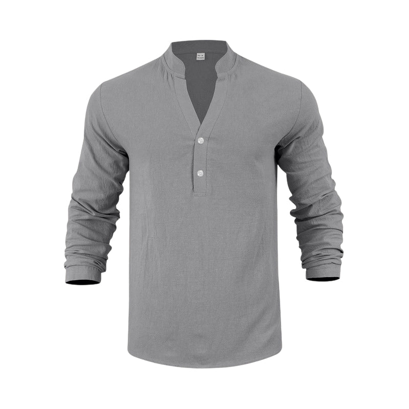 ⏳🔥 50% RABATT – zeitlich begrenzt!👔Lässiges Henley-T-Shirt für Herren