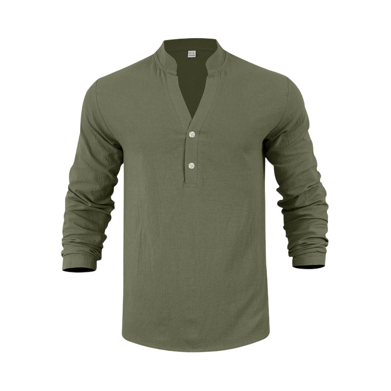 ⏳🔥 50% RABATT – zeitlich begrenzt!👔Lässiges Henley-T-Shirt für Herren