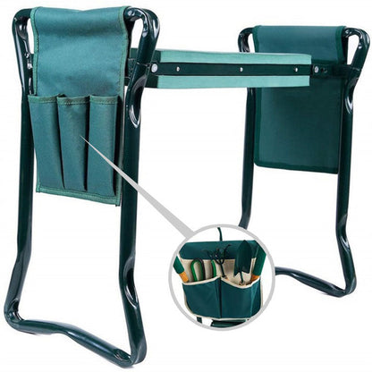 Klappbarer Gartenhocker zum Sitzen und Knien