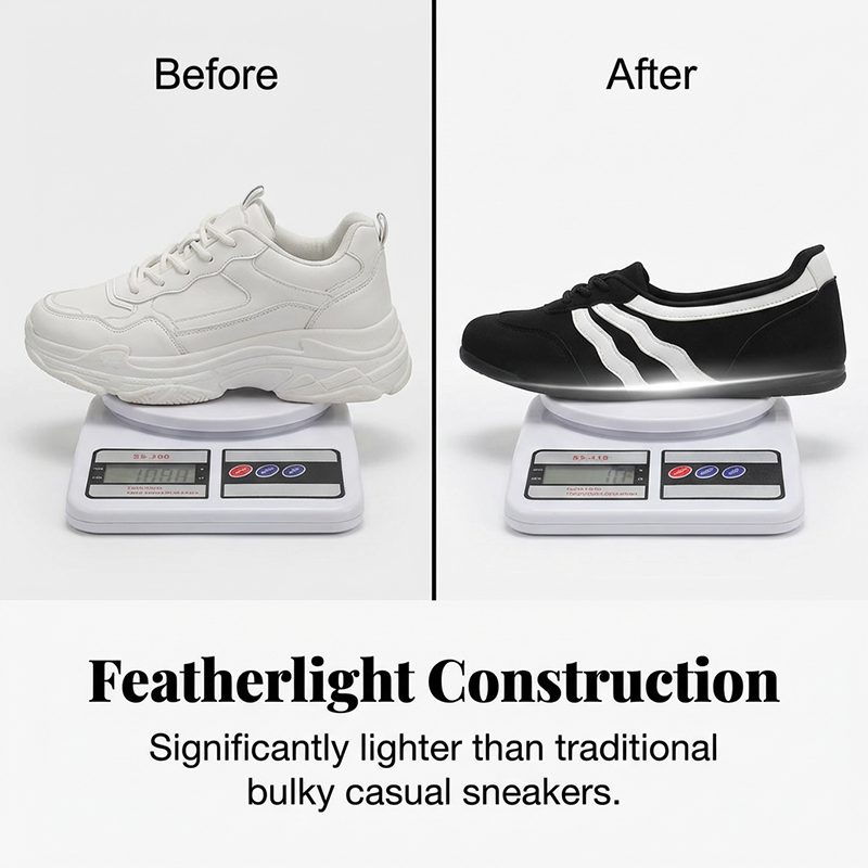 50 % Rabatt!🎉Damen Retro Wave-Streifen Schnür-Sneaker
