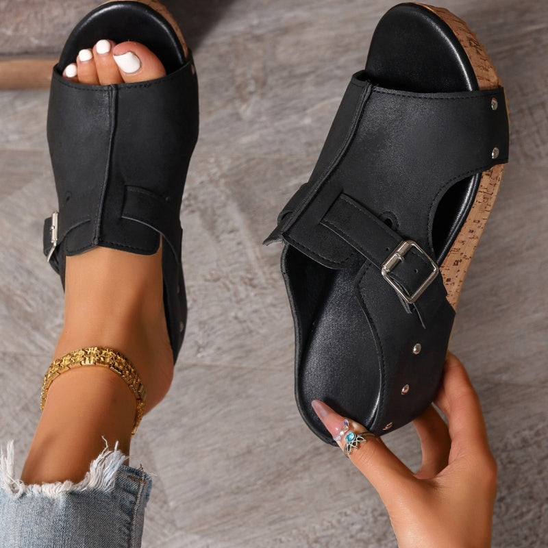 👡 50 % Rabatt! 🌞 Sandalen mit Keilabsatz für Damen – gepolsterte, leichte und bequeme Sohlen, rutschfest ✨