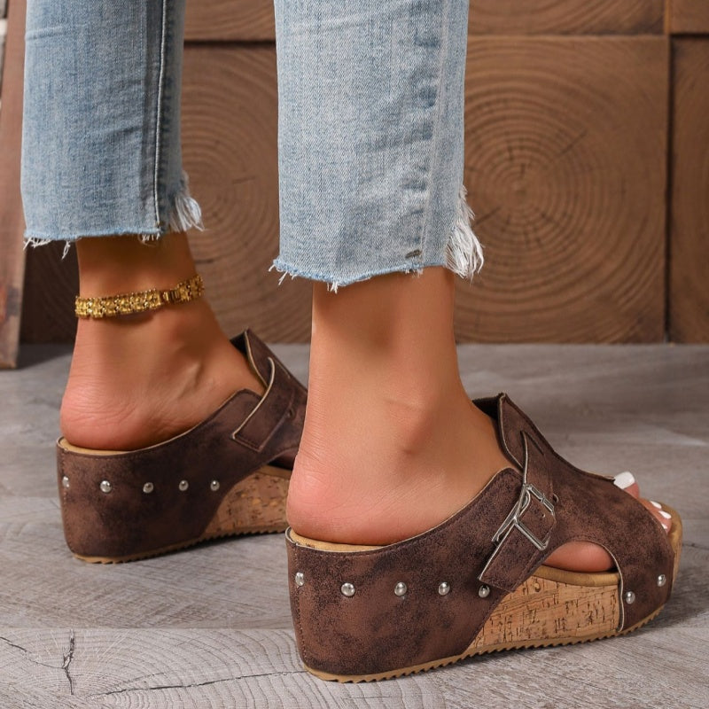 👡 50 % Rabatt! 🌞 Sandalen mit Keilabsatz für Damen – gepolsterte, leichte und bequeme Sohlen, rutschfest ✨