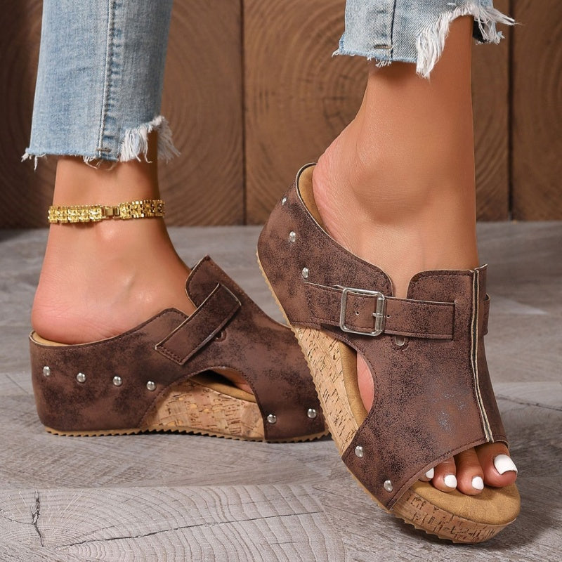 👡 50 % Rabatt! 🌞 Sandalen mit Keilabsatz für Damen – gepolsterte, leichte und bequeme Sohlen, rutschfest ✨