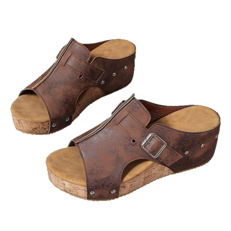 👡 50 % Rabatt! 🌞 Sandalen mit Keilabsatz für Damen – gepolsterte, leichte und bequeme Sohlen, rutschfest ✨