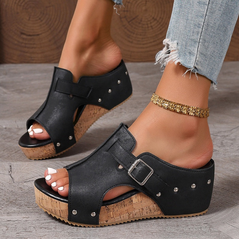 👡 50 % Rabatt! 🌞 Sandalen mit Keilabsatz für Damen – gepolsterte, leichte und bequeme Sohlen, rutschfest ✨