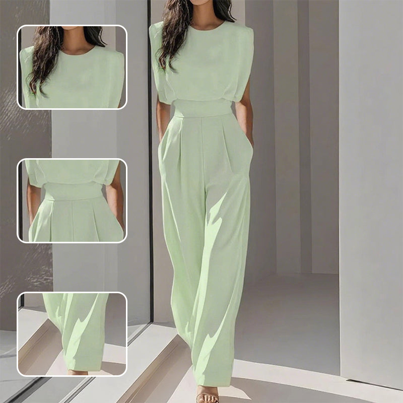 ✨🔥Solid Color Wide-Legged Jumpsuit for Women