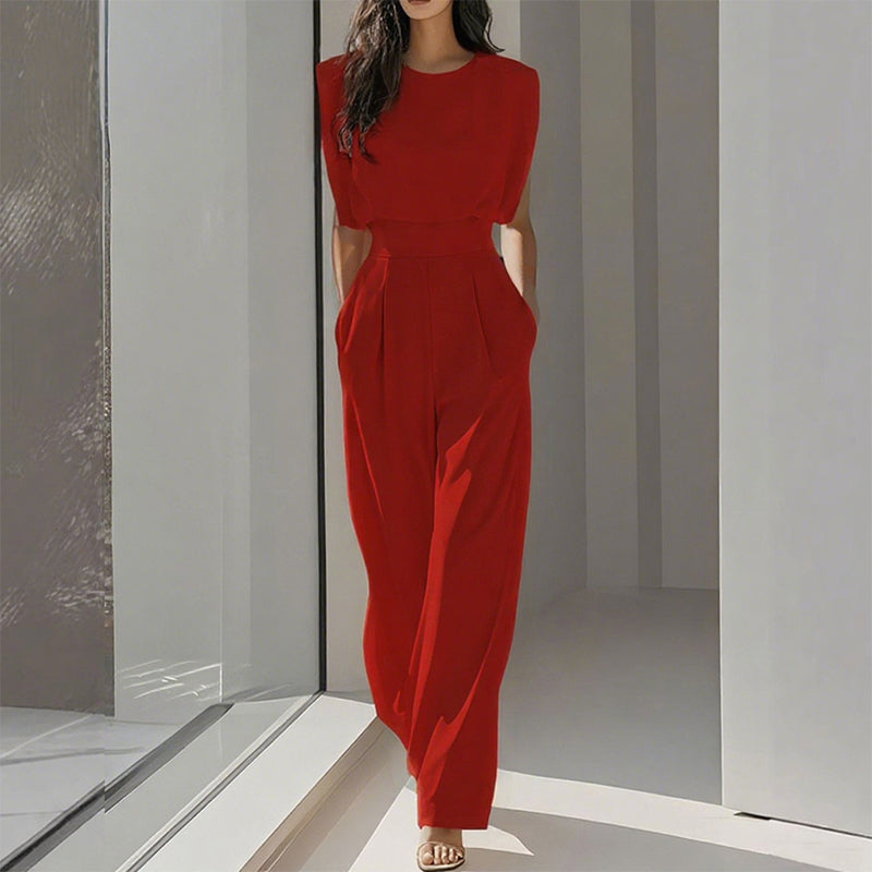 ✨🔥Solid Color Wide-Legged Jumpsuit for Women