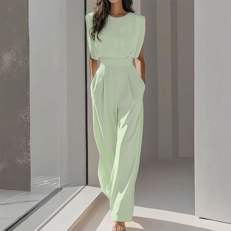 ✨🔥Solid Color Wide-Legged Jumpsuit for Women