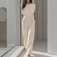 ✨🔥Solid Color Wide-Legged Jumpsuit for Women
