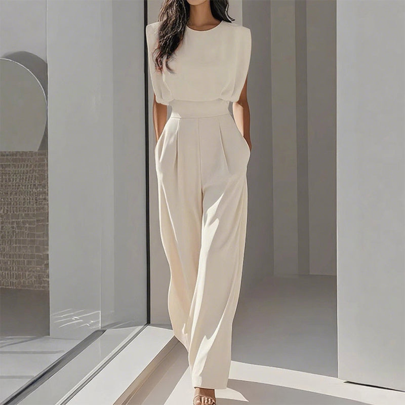✨🔥Solid Color Wide-Legged Jumpsuit for Women