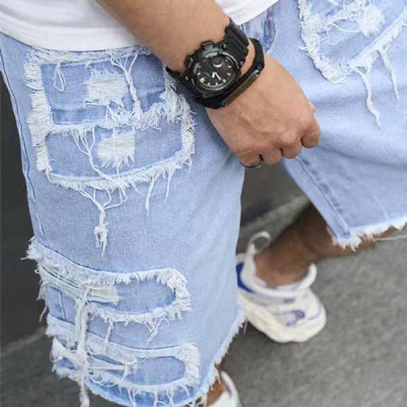 💎 -50% AUF HERREN-RIPPED-SHORTS! 💎 Coole Fransen, Atmungsaktive Baumwolle & Straight-Leg für den Sommer👖🔥