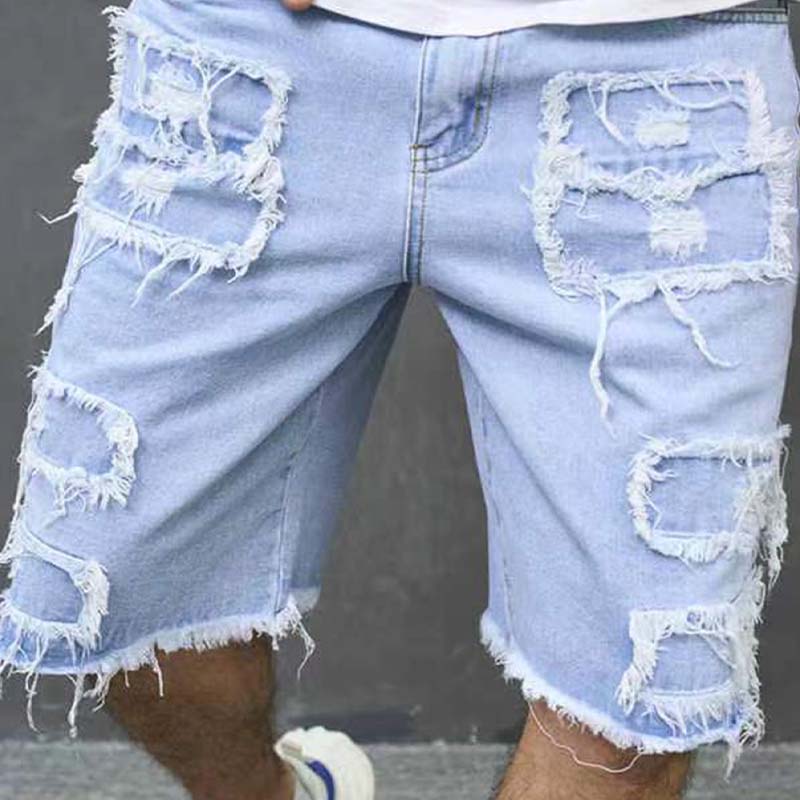 💎 -50% AUF HERREN-RIPPED-SHORTS! 💎 Coole Fransen, Atmungsaktive Baumwolle & Straight-Leg für den Sommer👖🔥