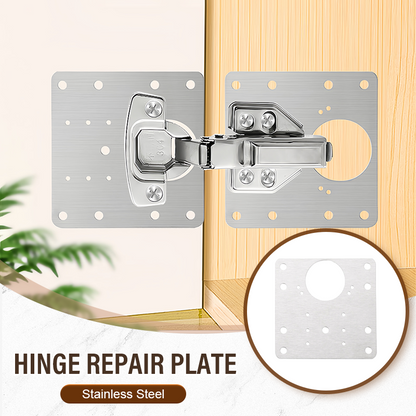 🔧 Edelstahl-Scharnier-Reparaturplatte für Schranktüren