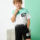 3D-Print-T-Shirt- & Shorts-Set für Jungen