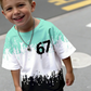 3D-Print-T-Shirt- & Shorts-Set für Jungen