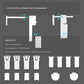 Plissee Faltrollo ohne Bohren – Top-Down/Bottom-Up-Bedienung