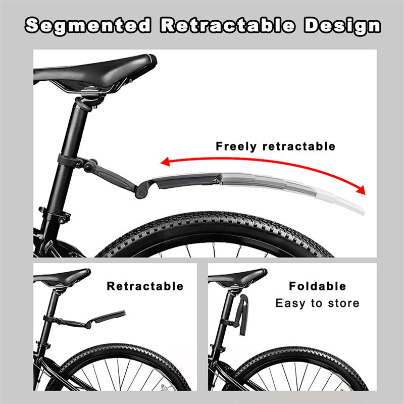 🚲 HALBER PREIS FÜR KURZE ZEIT! ⚙️ Flexible & Einziehbare Fahrradschutzbleche – Verstellbar, Leicht, Schnelle Montage 🛡️