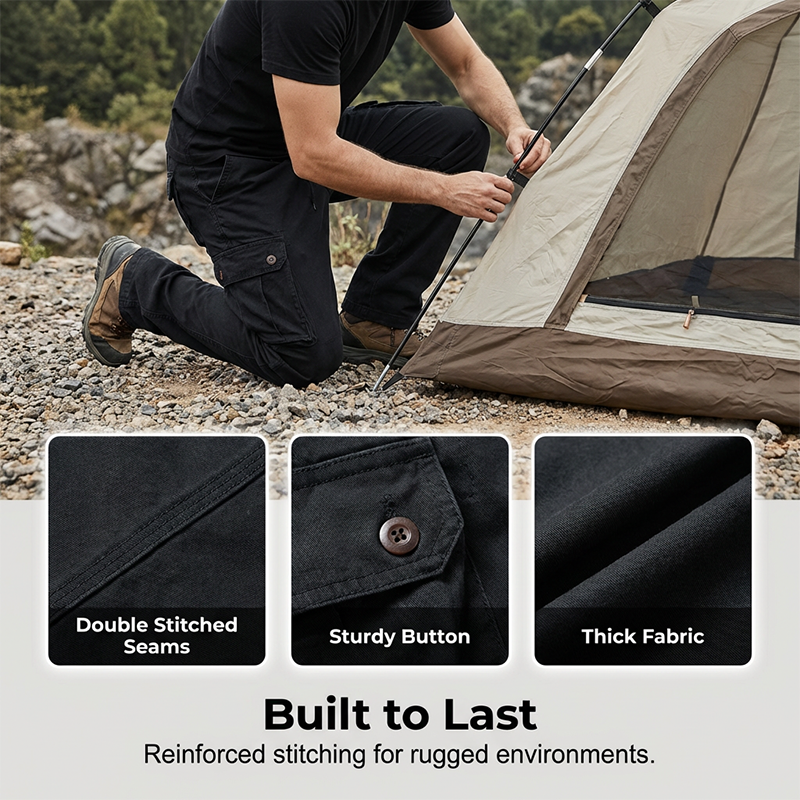 👖50% Rabatt! ⚡ Herren-Taktik-Arbeitshosen – gerade geschnitten, atmungsaktives hochwertiges Baumwollmaterial, praktische Taschen 🎒