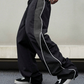 Herren Retro Seitenstreifen Weite Hose