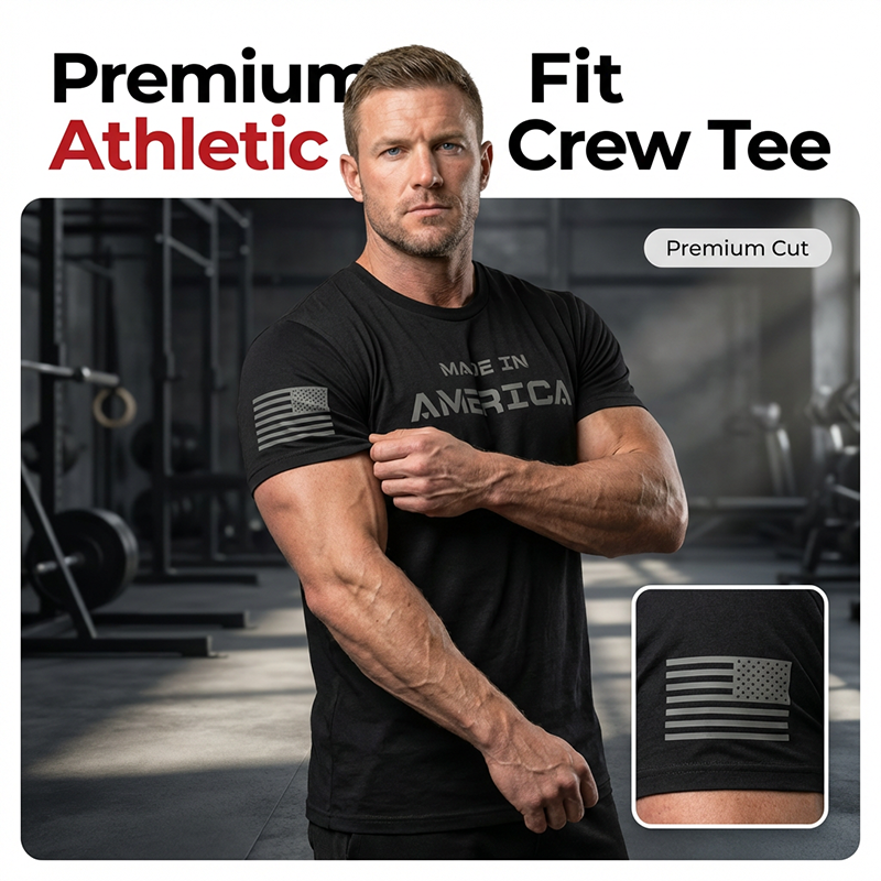 👕 50% RABATT! 🏃‍♂️ Herren Rundhals-T-Shirt Athletic Fit – Atmungsaktiv, Feuchtigkeitsableitung, Premium Stoff 🍂