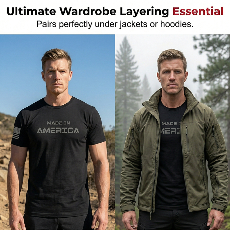 👕 50% RABATT! 🏃‍♂️ Herren Rundhals-T-Shirt Athletic Fit – Atmungsaktiv, Feuchtigkeitsableitung, Premium Stoff 🍂