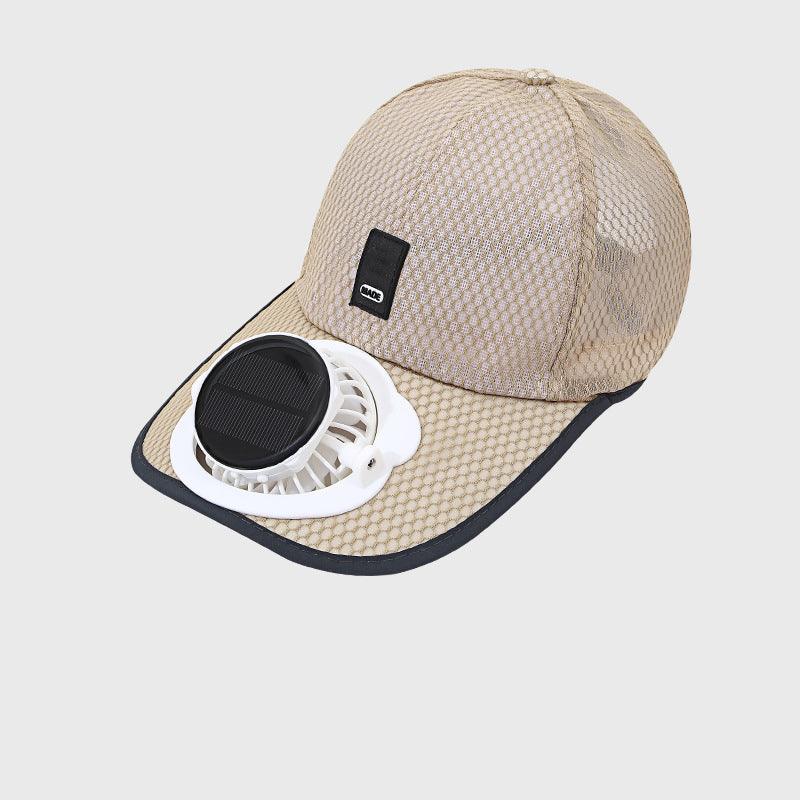 🌞🧢 Atmungsaktive Sonnenkappe/Baseballkappe mit integriertem Solar-Lüfter