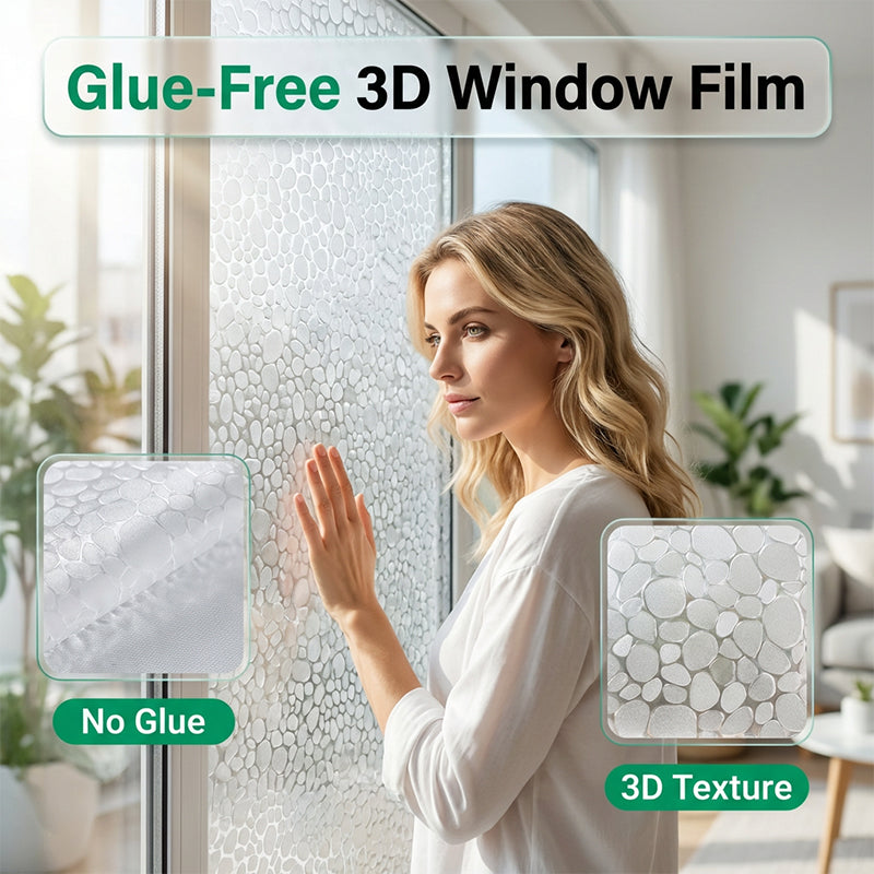 3D-Fensterfolie mit Saugkraft (ohne Kleber)