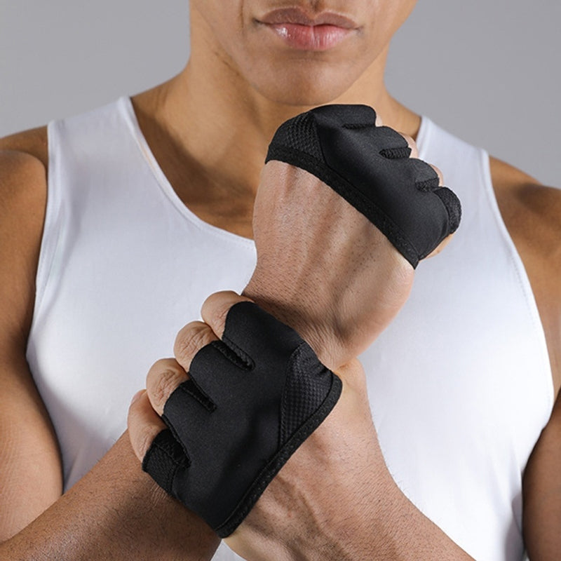Rutschfeste, atmungsaktive Halbfinger-Trainingshandschuhe