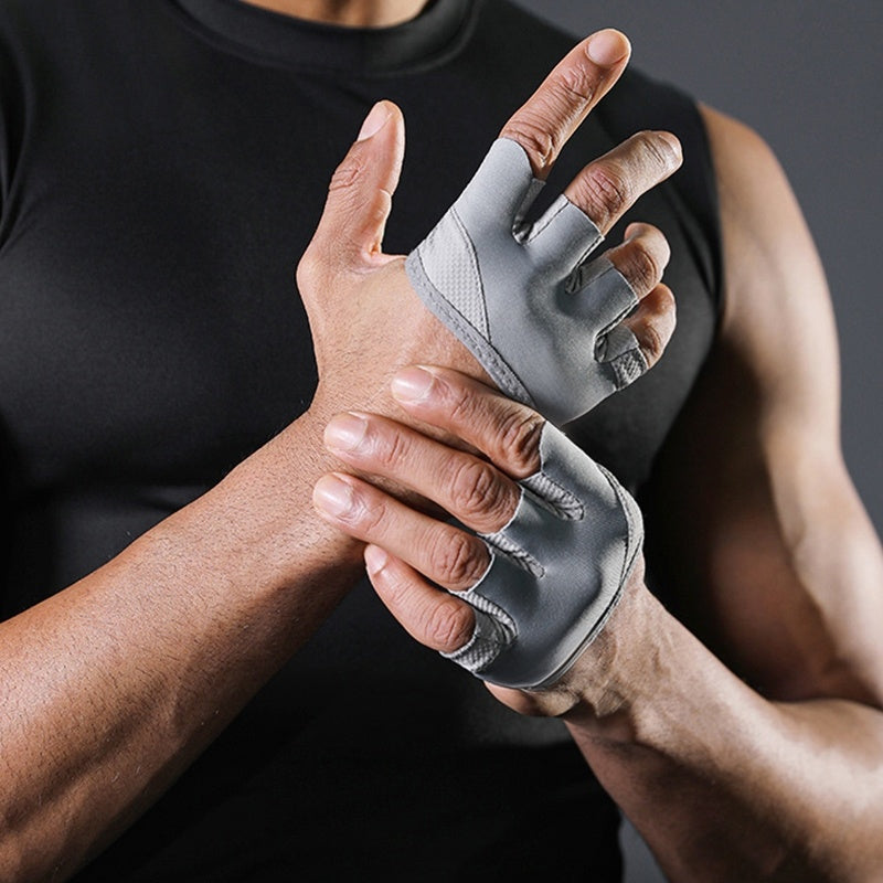 Rutschfeste, atmungsaktive Halbfinger-Trainingshandschuhe