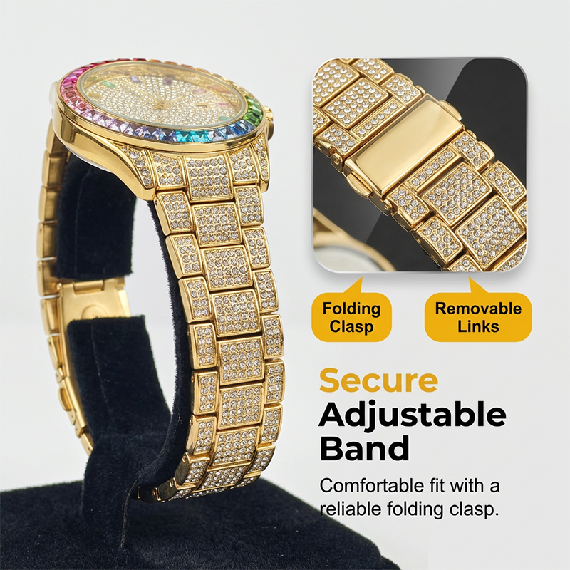 Men's Full Stone Quartz Watch