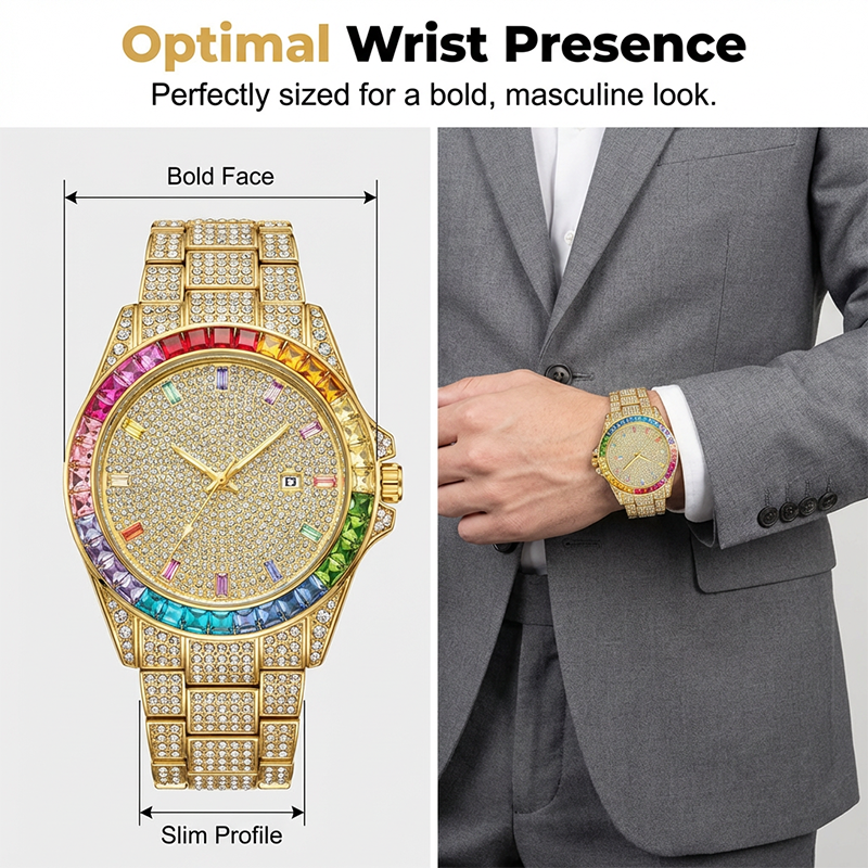 Men's Full Stone Quartz Watch