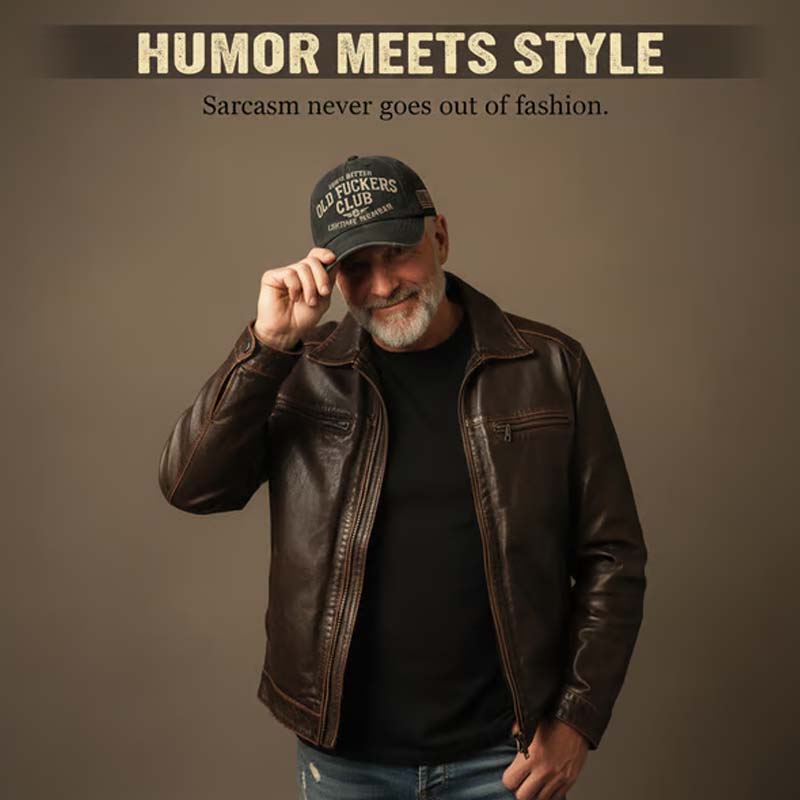 Vintage Baseball Cap with Funny Text